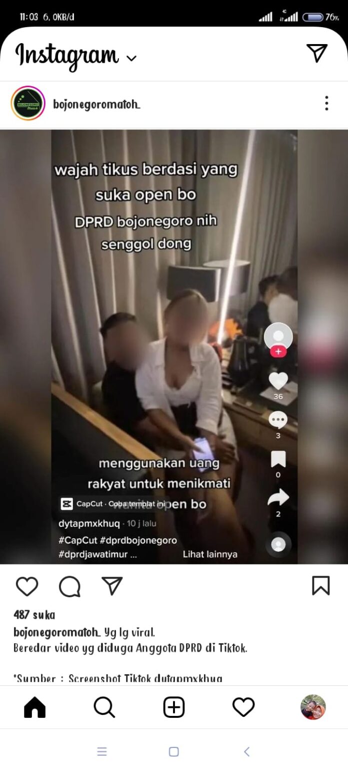 Viral Video Tik Tok Diduga Oknum DPRD Bojonegoro : Jasa Open BO Seperti  Mati Akal | lingkaralam.com