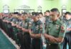 Kodim Bojonegoro Sholat Gaib untuk 3 Personel Polda Lampung yang Meninggal Dunia