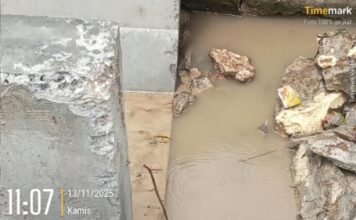 Diduga Tak Sesuai Spesifikasi, Pembangunan Saluran Drainase Desa Banjaragung Tuban Jadi Sorotan