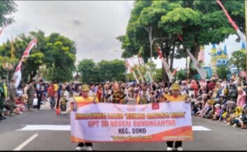 SDN Negeri Gununganyar Raih Juara 1 Harapan Lomba Marching Band Tingkat Jawa Timur