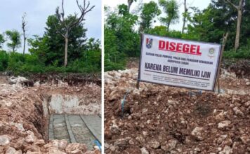 Satpol PP Tuban Segel Tower Telekomunikasi Tak Berizin di Desa Ngandong