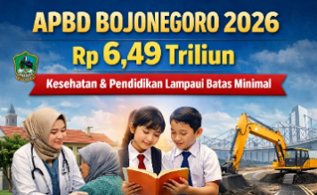 APBD Bojonegoro 2026 Rp 6,49 Triliun, Kesehatan dan Pendidikan Lampaui Batas Minimal