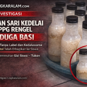 Diduga Ribuan Sari Kedelai SPPG Rengel Tuban Basi, Koordinator SPPI Belum Beri Penjelasan