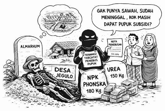 Diduga Tak Punya Lahan dan Sudah Meninggal, Nama Warga Desa Jegulo Masih Tercatat Penerima Pupuk Subsidi