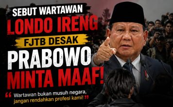 Sebut Wartawan “Londo Ireng”, FJTB Desak Presiden Prabowo Sampaikan Permintaan Maaf