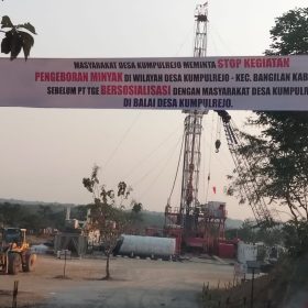 Warga Kumpulrejo Hentikan Aktivitas Pengeboran Migas, Tuntut PT TGE Lakukan Sosialisasi