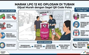 Marak LPG 12 Kg Diduga Oplosan di Perkotaan Tuban, Dijual Murah dengan Segel QR Code Palsu