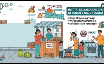Poros Bojonegoro-Tuban Darurat Elpiji : Warga Lintas Kecamatan Berburu Gas hingga Terpaksa Masak Pakai Kayu Bakar