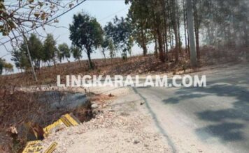 Tronton Angkut Alat Berat Lewat Jalan Akses Proyek TGE, Parapet Jembatan Rusak