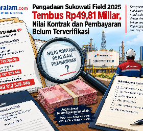 Pengadaan Sukowati Field 2025 Tembus Rp49,81 Miliar, Nilai Kontrak dan Pembayaran Belum Terverifikasi